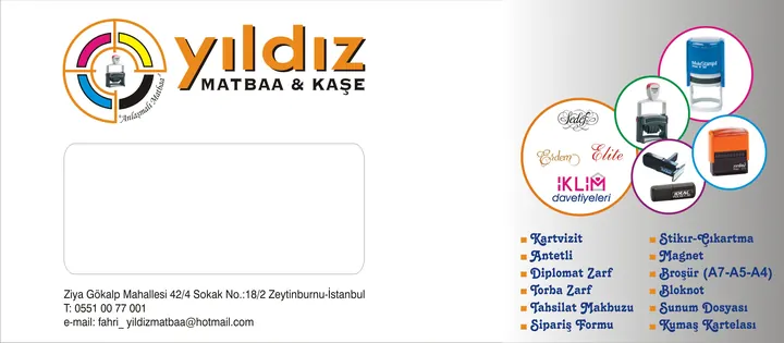 Ofis, şirket ve muhasebe için baskı örneği